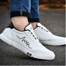 White heart beat Sneaker Shoes For Men